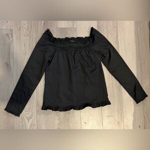 BESS Long Sleeve Ruffle Top size Small